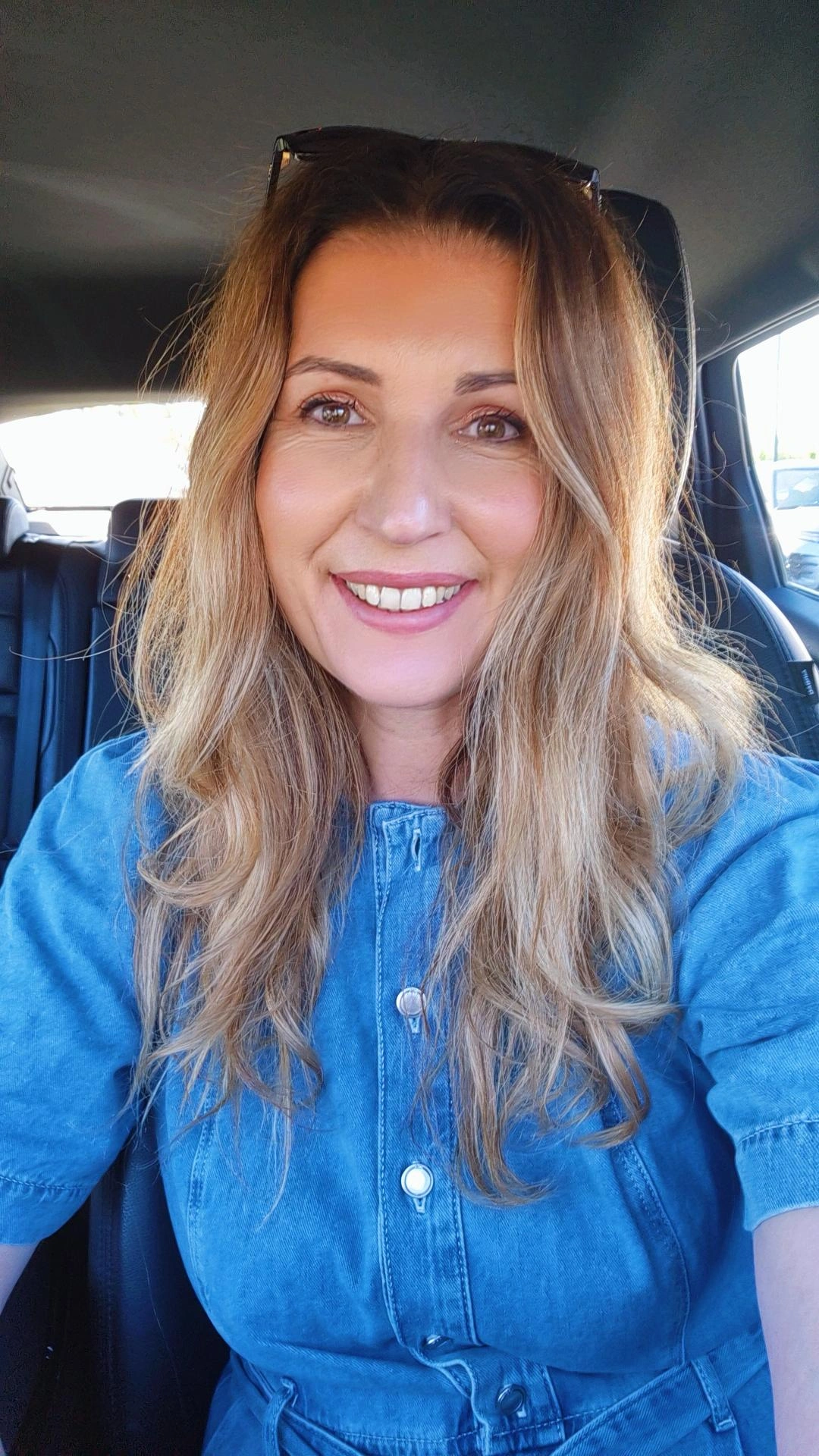 Before: selfie in the car