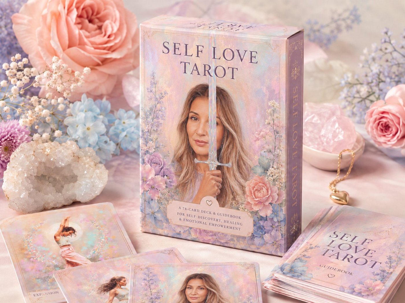 Self Love Tarot product mockup, created with Brand Coded