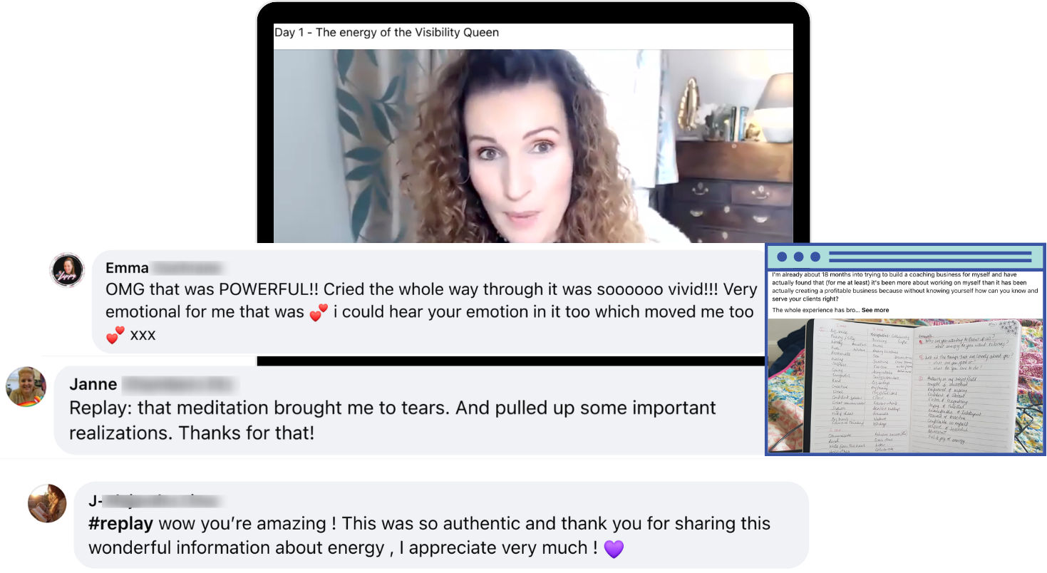 Client testimonials: cried the whole way through, brought me to tears