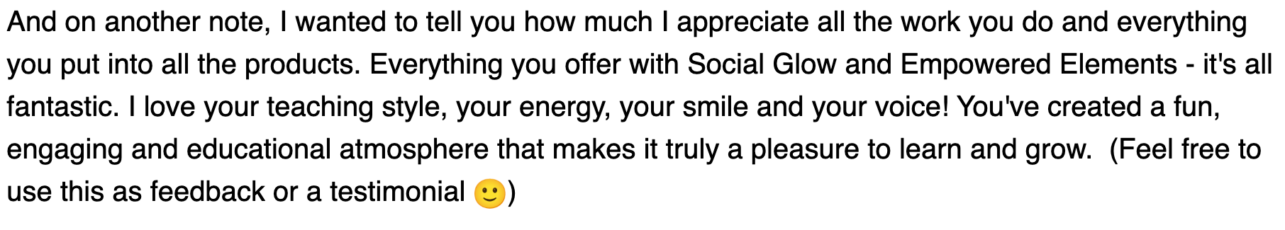 Customer testimonial for Toolkits That Transform